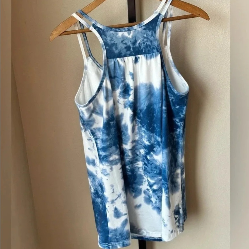 Hibelle Blue Tie-Dye Women's Sleeveless Top - Picture 2 of 6